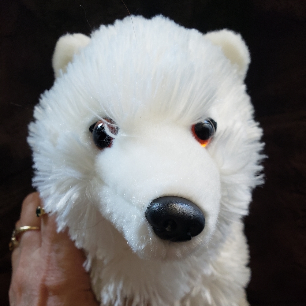 Wild Republic Realistic White Arctic Wolf Stuffed Animal Plush